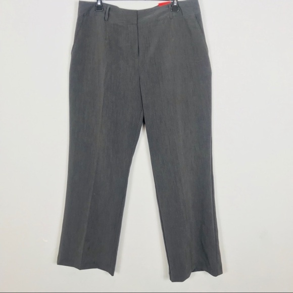 ASHLEY STEWART Straight Trouser Pants Gray - Picture 2 of 6